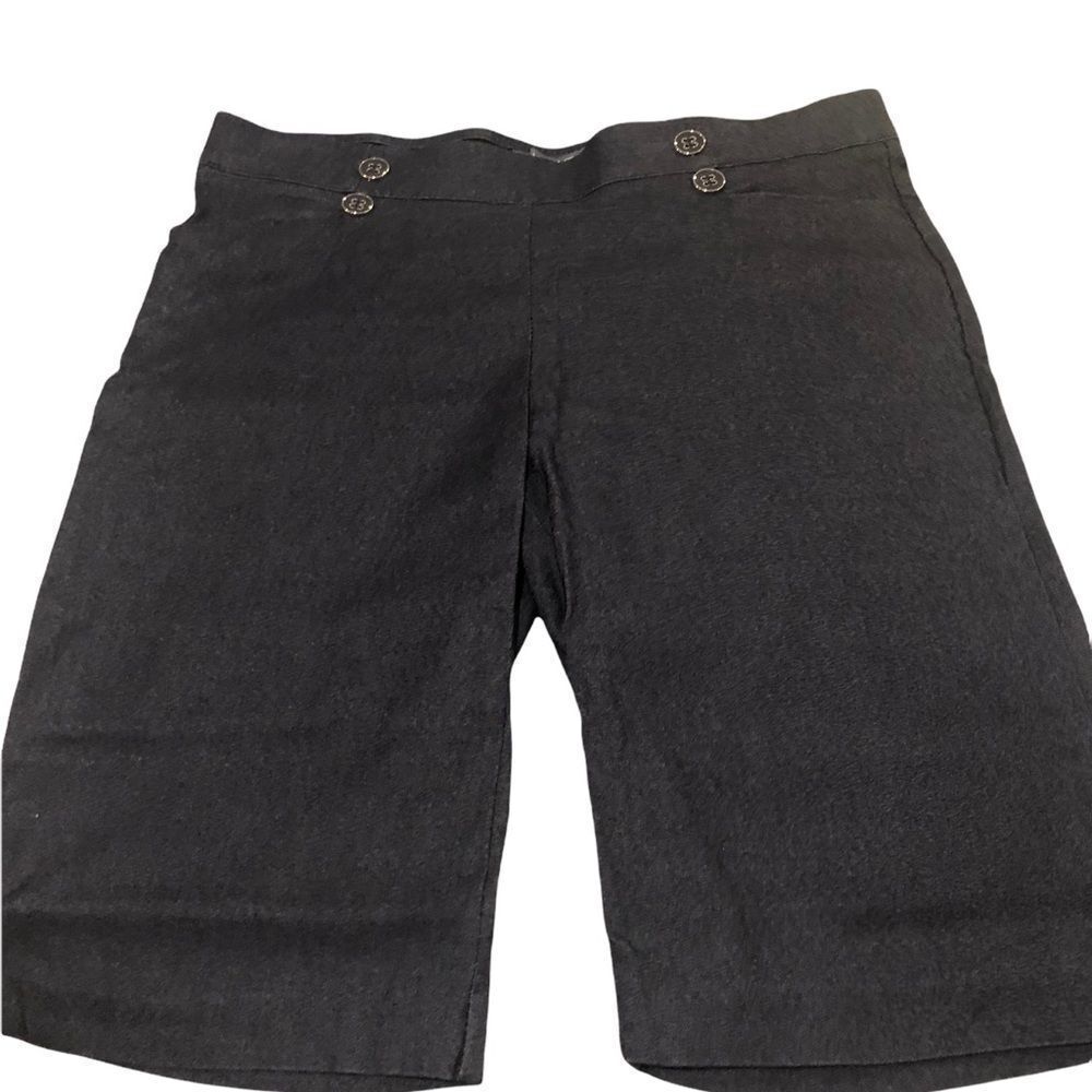 Verve Blues Blue‎ Denim Look Flat Front Pull On Bermuda Shorts